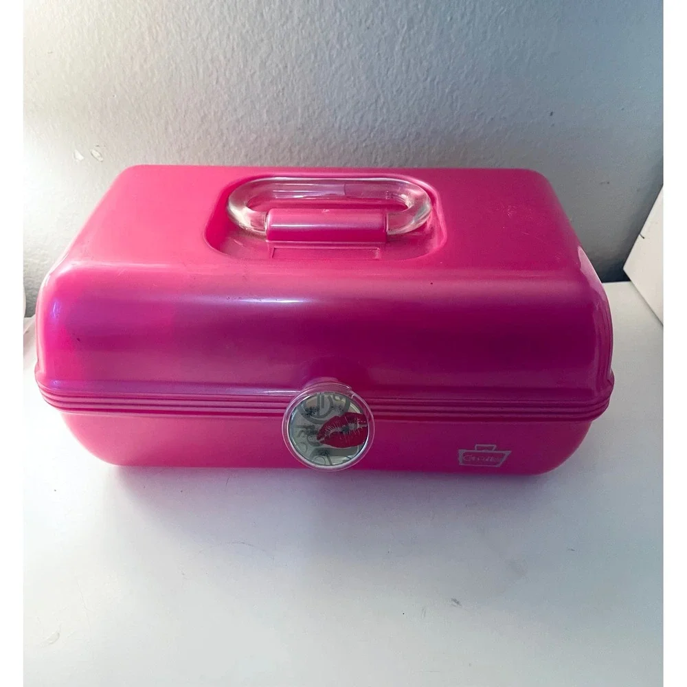 Vintage Caboodles Cosmetic Case Makeup Organizer‎ Box Pink Retro